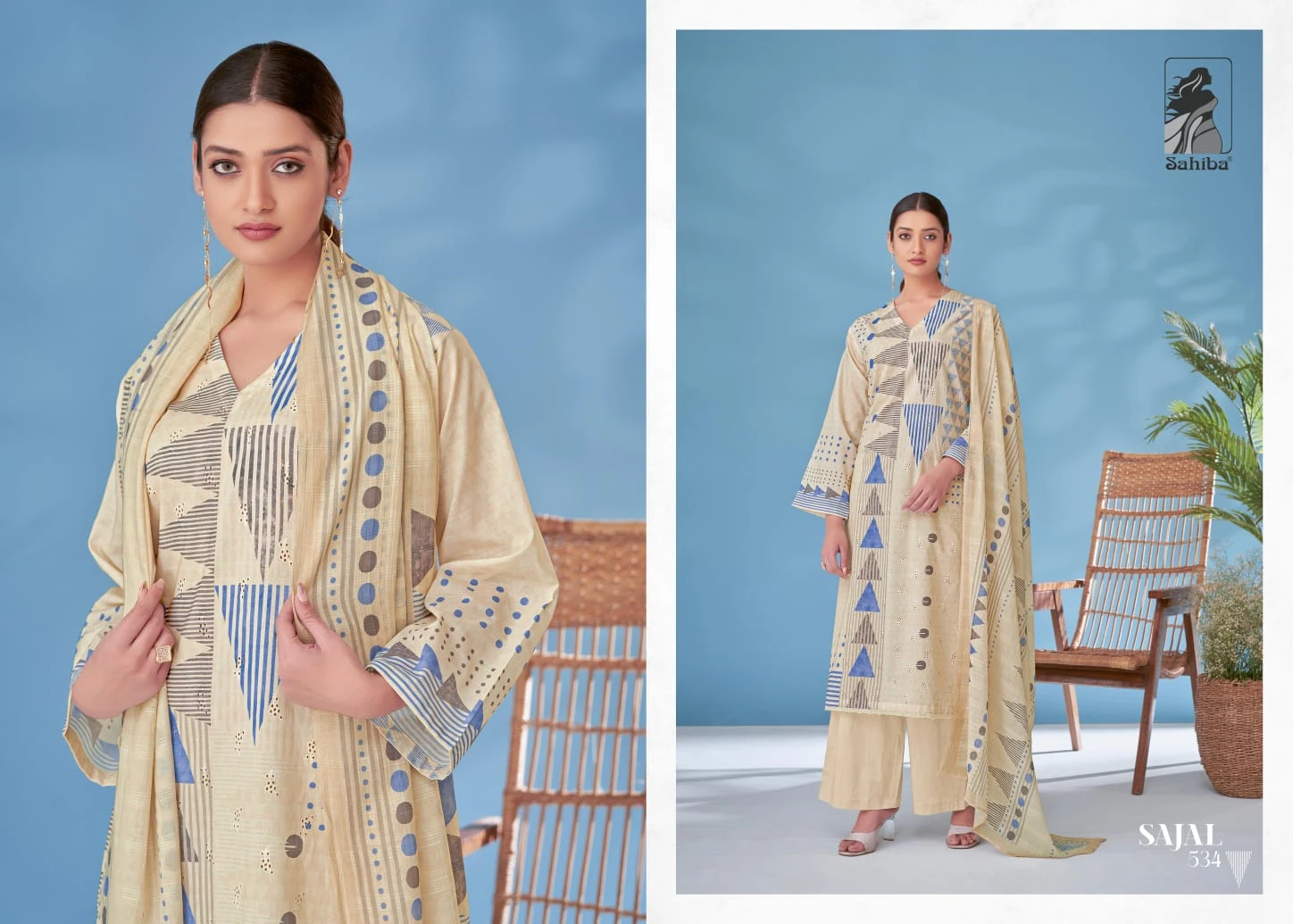 Sahiba Sajal Pure Cotton Wholesale Fancy Salwar Suit Catalog — Wholesale Salwar Suits, MPA wholesale from Surat - Gallery Image 2